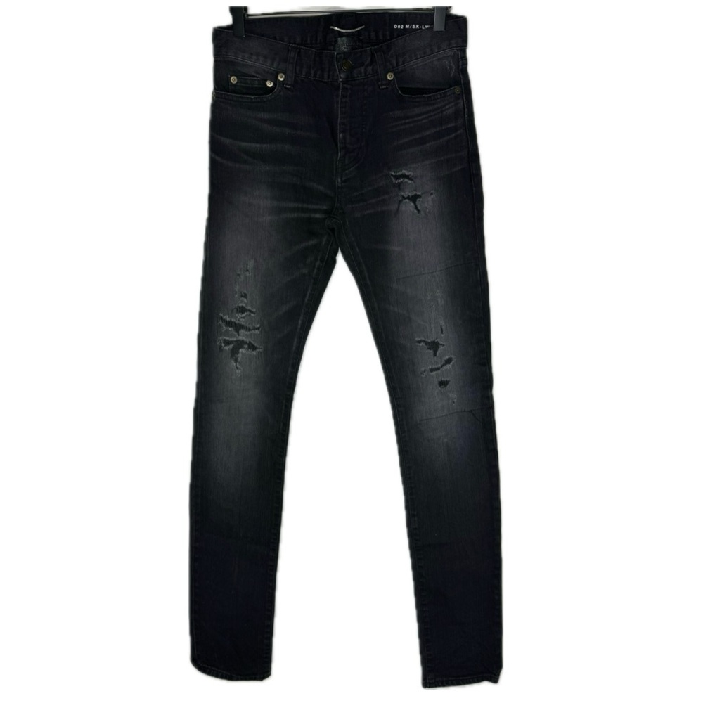 Saint Laurent D02 M/SK-LW Distressed Skinny Jeans